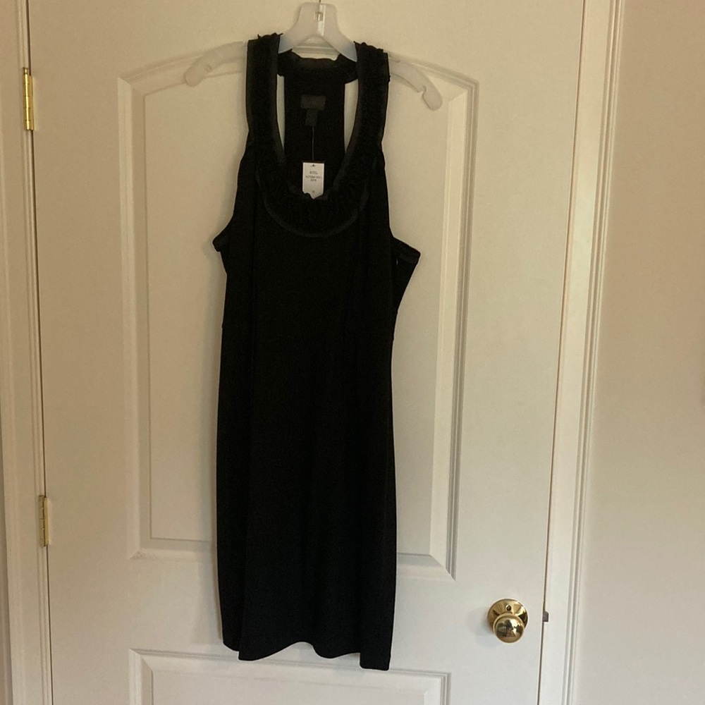 Banana Republic Monogram black wool racerback dress size 16